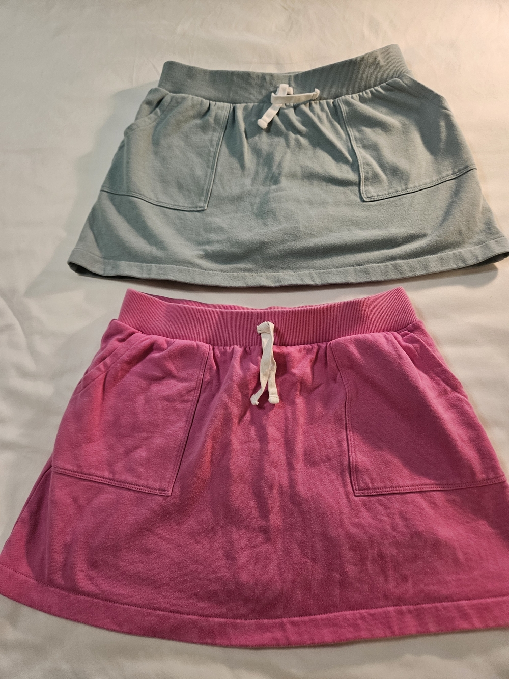 wonder nation Pink and Light Gray Drawstring Pocket Mini Skorts